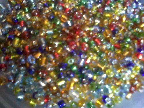 New Stock -Mixed silver foil glass beads  6/0(1000 beads)