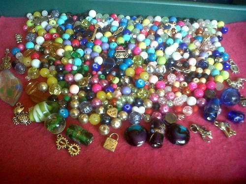 500 ///Glass mix, plus charms and lampwork