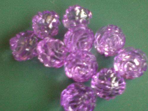 sale!!20mm purple  acrylic rose(10)..50% off