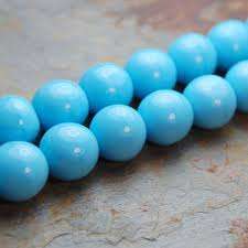 blue opaque glass beads 8mm(20) 20c per bead