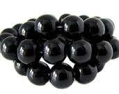 black opaque glass beads 8mm(20) 20c per bead