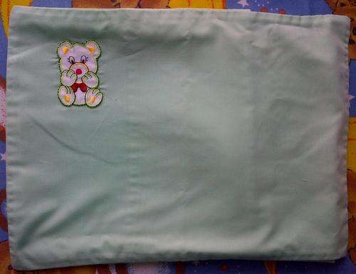 Light green standard camp cot fitted sheet& pillowcase
