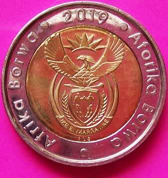9 X R5.00 coins - See description and photo's.