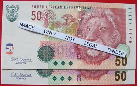 Gill Marcus - 2 X R50.00  notes - Serial No's AC8604188C to AC8604189C: . See photo's
