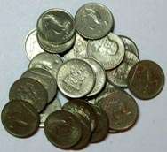 27 circulated S.A.Nickel 5c - 2nd dec.-1966 Afr 1972 & 1989 is not included. See photo below