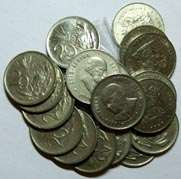 18 circulated S.A. Nickel 20c coins. 2nd decimal issue - No duplicates. See photo below