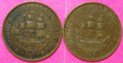 S.A.1935 (405290 minted)and 1939 half pennies (270970 minted) - 2 coins. Pls judge coins by photo's.