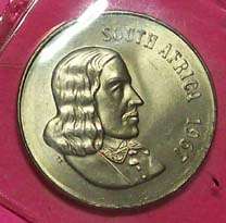 1967 UNC English S A Nickel 50c. From mint pack. (Still sealed in orginal plastic).
