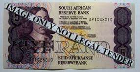 SA R5.00 note  CL Stals 1st issue - Serial No. AP1028010 .. Circulated note - see photo's.