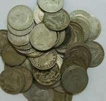 Silver bullion coins. Weight + 34grams Starting bid is less than 2/3 of silver value.See below.