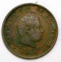 1891 - 10 Reis of Portugal. (Coin is 124 years old) Unresearched. See photo's.