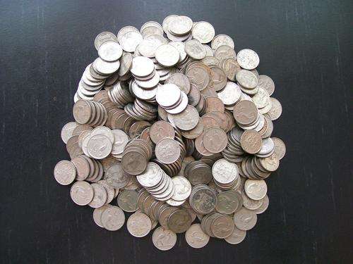 To Clear. 1000 circulated 5c nickel coins available now at 25c a coin. See discription below.