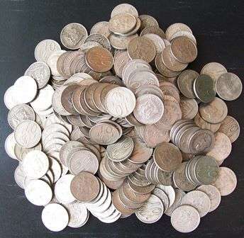 To Clear. 500 circulated 10c  Nickel coins at 35c coin. See description below.
