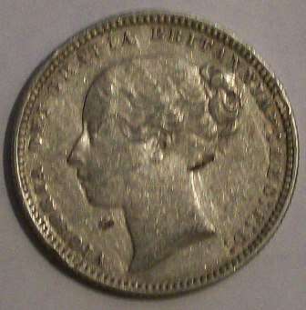 1874 Victoria Shilling - .925 silver See photo's -
