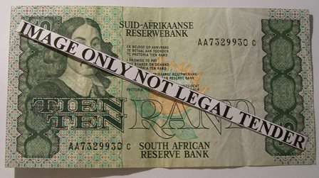 C L Stals 1st issue; R10 Serial No. AA7329930C. See photos