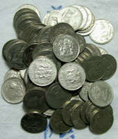 More than 45 circulated S.A. NICKEL 20 cents various dates