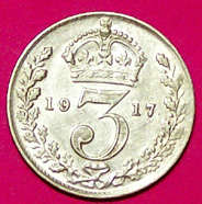 1917- 3d - Georgivs VDG. Britt -  See  photo's.- judge condition for yourself.