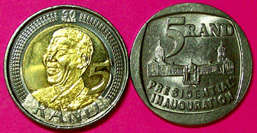 MANDELA 90th Birthday, plus 1994 Presidential inauguration. (2 Coins.)