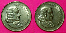 S.A. Nickel 1966 -  50c coins. Eng & Afri. (2 coins)