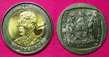 MANDELA 90th Birthday, plus 1994 Presidential inauguration. (2 Coins.)
