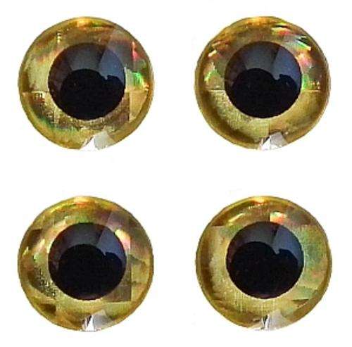 3D fish eyes (50) Gold -7mm - Fly fishing/Fly tying