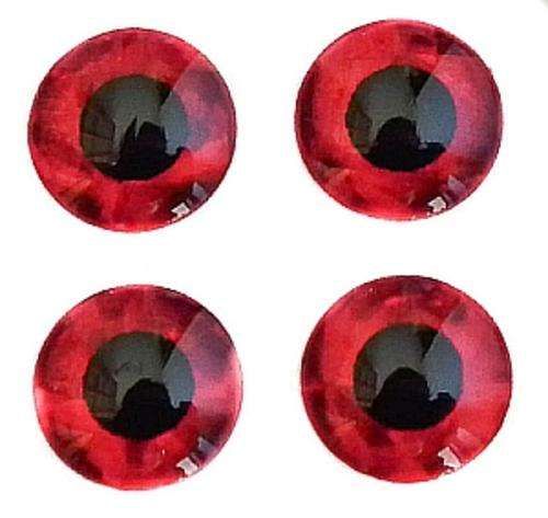3D fish eyes (20) Red - 6mm - Fly fishing/Fly tying