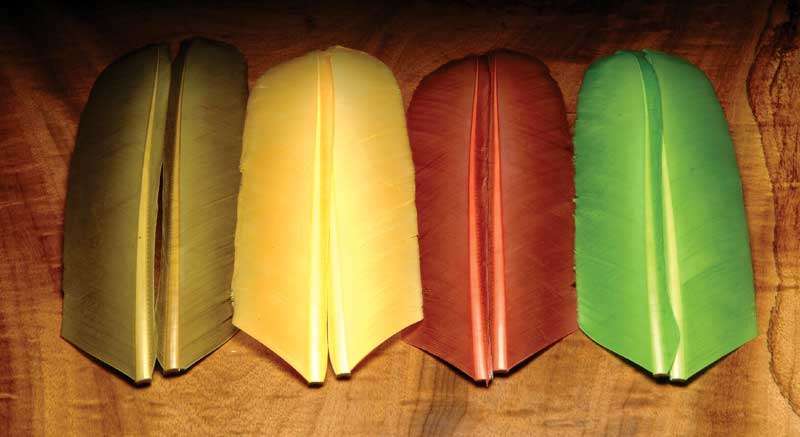 Hareline Turkey Biot Quills - Red- Fly fishing/Fly tying