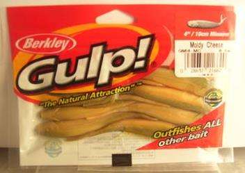 Berkley Gulp 4" Minnow Moldy Cheese 6 bags 48 baits - Fishing