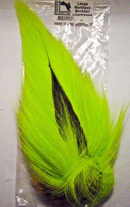 Hareline Bucktail Large Northern Chartreuse- Fly fishing/Fly tying