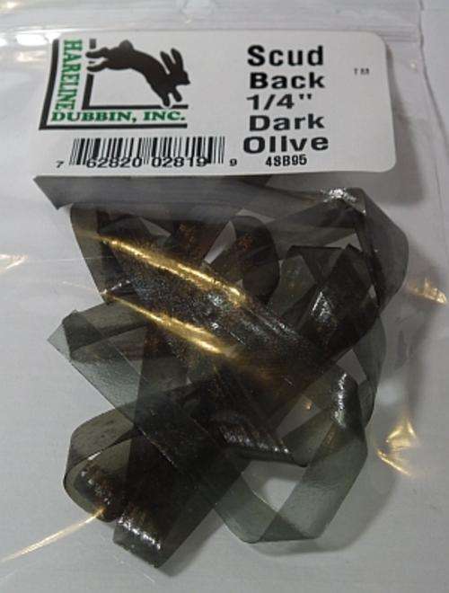 Hareline 1/4" Scud Back - DARK OLIVE- Fly fishing/Fly tying