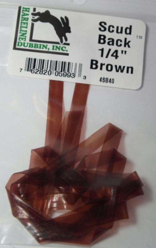 Hareline 1/4" Scud Back - BROWN- Fly fishing/Fly tying