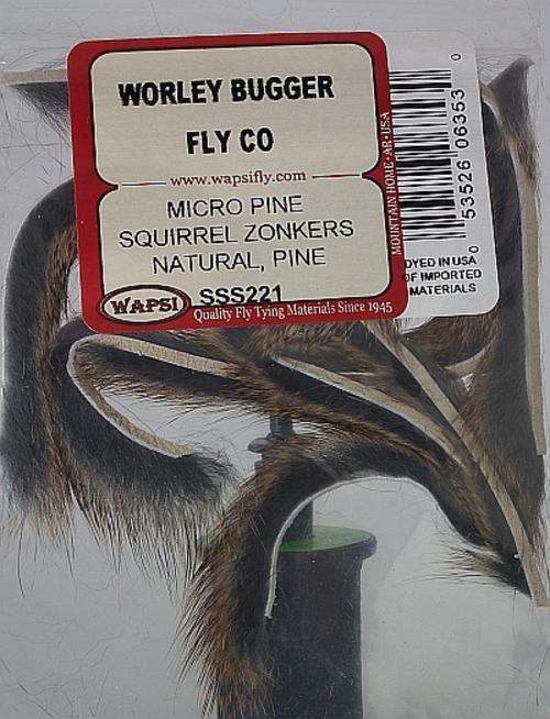 Wapsi Micro Pine Squirrel Zonker Strips -Natural  - Fly fishing/Fly tying