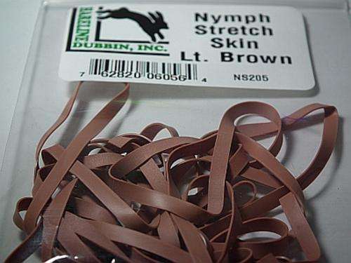 Hareline Nymph Stretch Skin - Lt. BROWN - Fly fishing/Fly tying