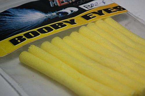 Hends 4mm Booby Eyes (10)- YELLOW -  Fly fishing/Fly tying