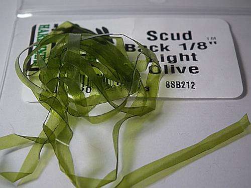 Hareline 3mm Scud Back - LIGHT OLIVE- Fly fishing/Fly tying