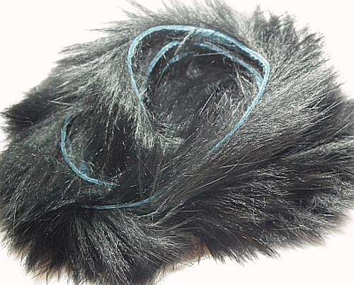Hareline Micro Rabbit  Strips -  Black  - Fly fishing/Fly tying