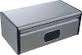 SQUARE STAINLESS STEEL BREAD BIN WITH A GLASS