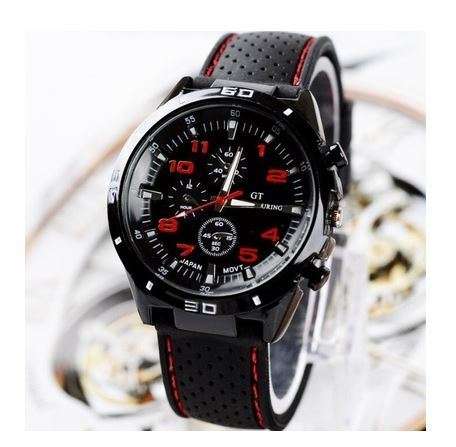 Men Fashion Silicone Band Sport Watch