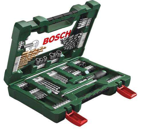 Bosch V-Line Tin Set - 91 Piece Includes Free Ratchet and Magnetic Pen