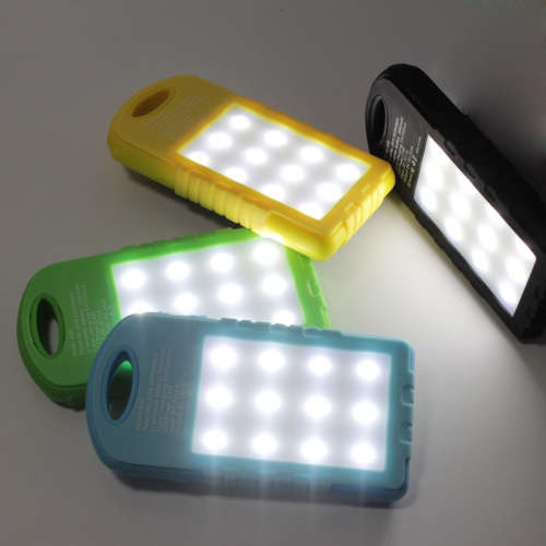 8000mAh Portable Waterproof Solar Charger Dual USB External Battery Power Bank With Super Led Light