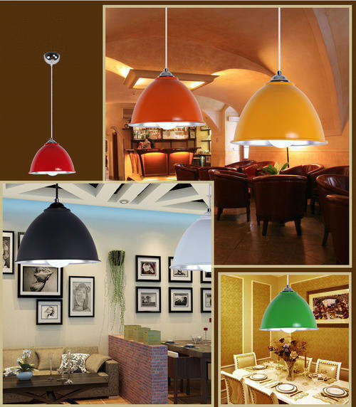 Colorful Aluminum Lampshade E27 Lamp Holder Pendant Lights DIY Ceiling