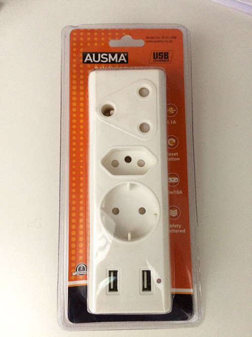 3 Way Multi-Plug with USB Charger