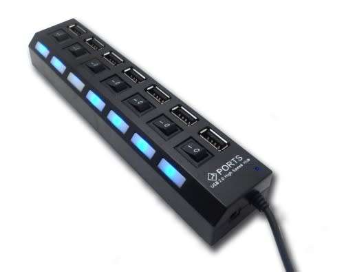 USB 2.0 Hub - 7 Port USB Hub