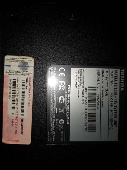 Toshiba Laptop Satellite L655 Ultrabook