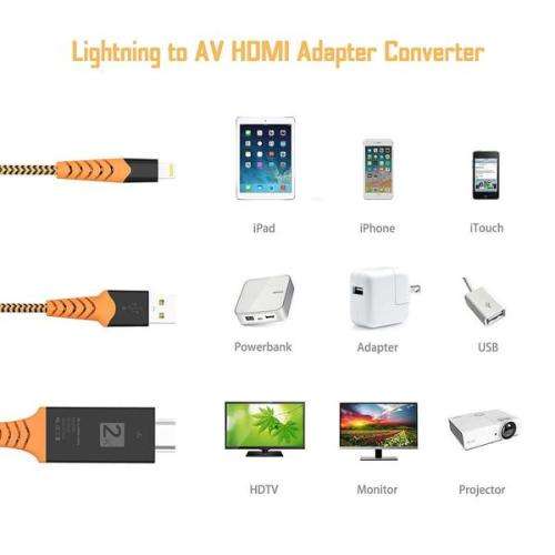 IPHONE TO  HDMI CABLE - Low Shipping Charge
