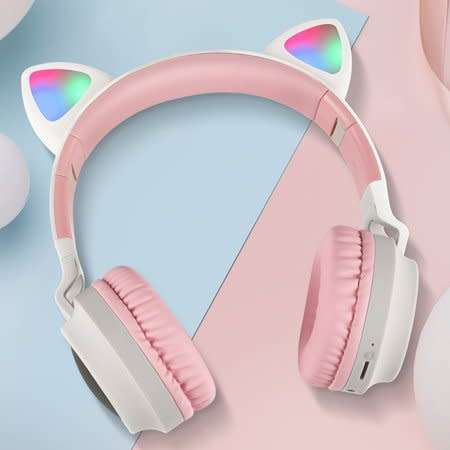 Headphones - W27 Cat Ear - Wireless/Bluetooth