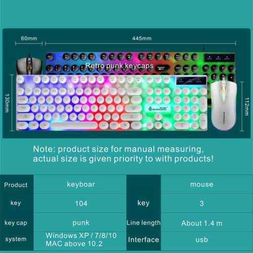 D290 Gaming Keyboard And Mouse Wired Keyboard With Backlight Keyboard Gamer Kit Silent Gaming