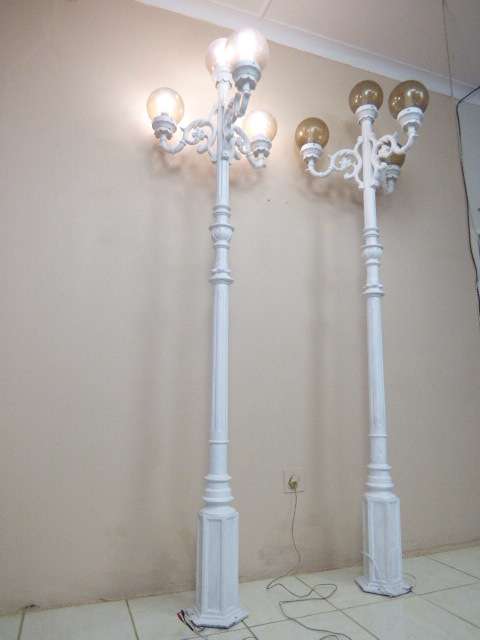 TWO ABSOLUTELY MAGNIFICENT SOLID CAST IRON ANTIQUE VICTORIAN LIGHT POLES. BEYOND EXQUISITE! Bid/per