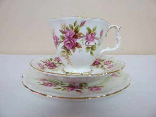 A BEAUTIFUL TRIO FROM ROYAL ALBERT "ROMANCE" PATTERN (1978-1982). ADD TO YOUR COLLECTION!!
