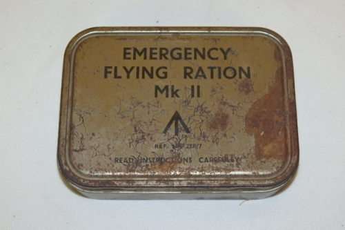 AN INCREDIBLY RARE BRITISH RAF WW1 "EMERGENCY FLYING RATION" BOX WITH ITS COMPLETE CONTENTS